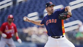 ▲韋蘭德（Justin Verlander）熱身賽第2場出賽2.2局無失分。（圖／美聯社／達志影像）