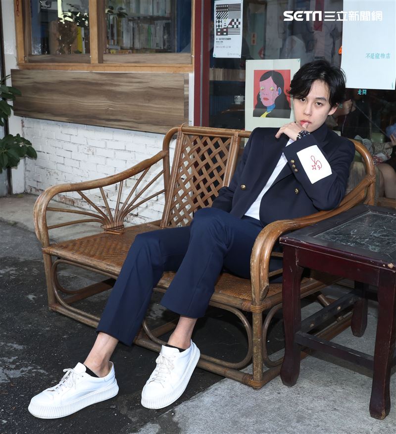 孫麥傑三立新聞網專訪。（記者邱榮吉/攝影）