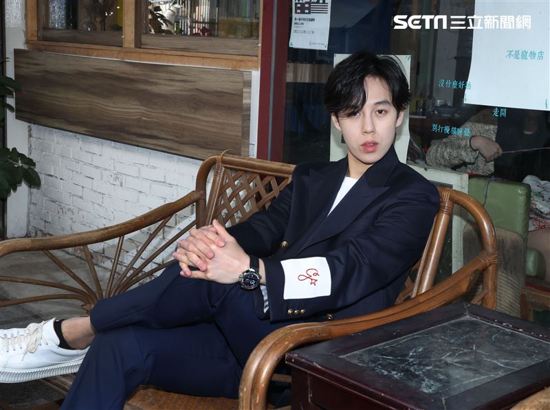 孫麥傑三立新聞網專訪。（記者邱榮吉/攝影）