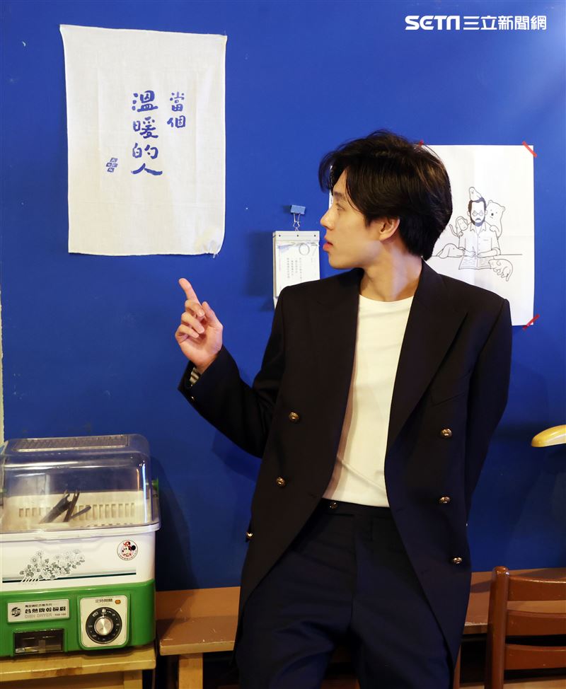 孫麥傑三立新聞網專訪。（記者邱榮吉/攝影）