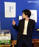 孫麥傑三立新聞網專訪。（記者邱榮吉/攝影）