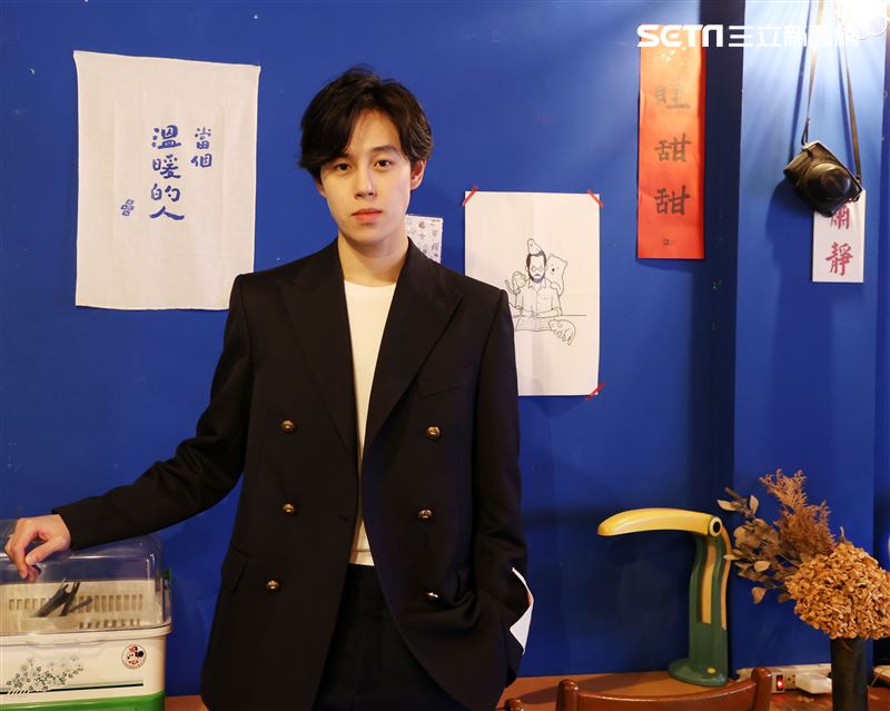 孫麥傑三立新聞網專訪。（記者邱榮吉/攝影）