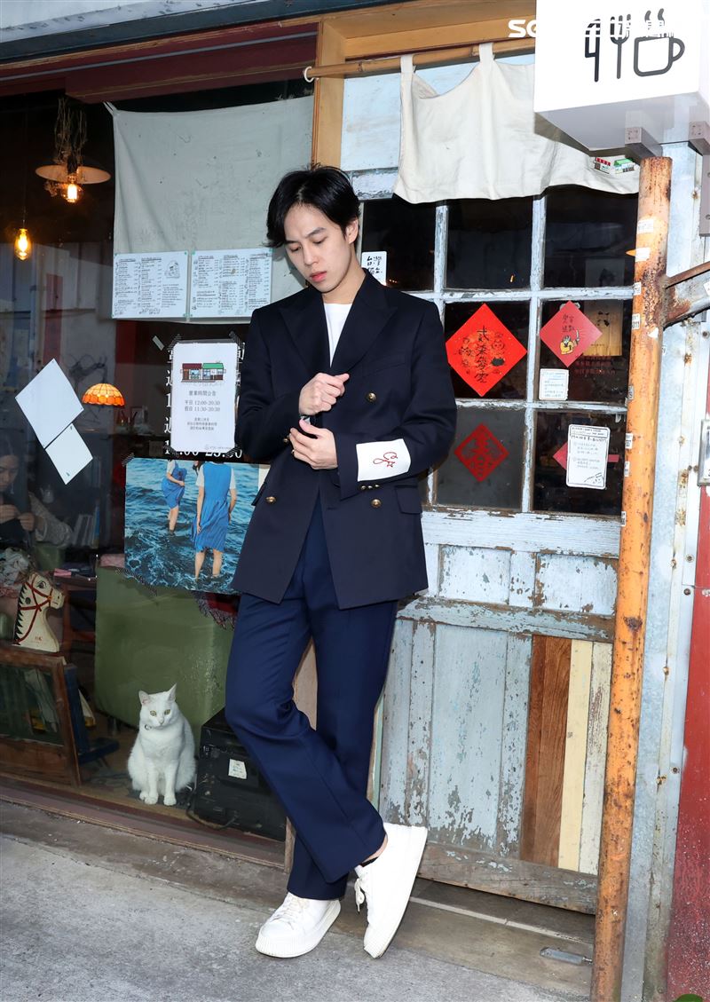 孫麥傑三立新聞網專訪。（記者邱榮吉/攝影）