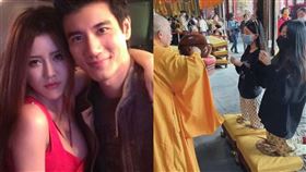 By2參拜求子廟（圖／翻攝自Yumi IG、鮮娛君微博）