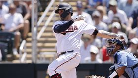 ▲桑契斯（Gary Sanchez）敲出轉戰雙城熱身賽首安。（圖／美聯社／達志影像）