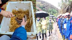 中國132人空難！家屬帶走現場泥土　救難人員站一排行禮▲（圖／翻攝自新華社微博）