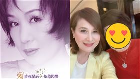 唱紅〈昨夜星辰〉 61歲林淑容近況曝光。向娃（右圖左）臉書