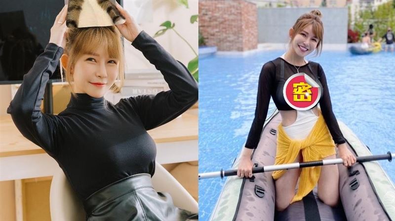笑眼女神遮不住！黑薄紗透出白嫩雙球