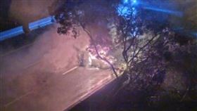 國道3號,火燒車,撞車,事故（圖／翻攝畫面）