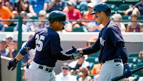 ▲托瑞斯（Gleyber Torres）敲出「首局首打席首球」全壘打。（圖／翻攝自洋基推特）