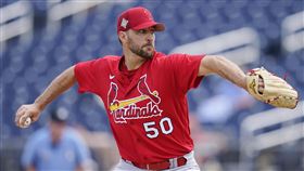 ▲溫恩萊特（Adam Wainwright）熱身賽苦吞2連敗。（圖／美聯社／達志影像）