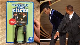 威爾史密斯、克里斯洛克；藝術家扎克將此事作成公仔。（圖／路透社／達志影像；《hands_of_doom_》IG）