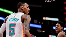 ▲莫瑞（Dejounte Murray）飆生涯新高33分，馬刺險勝火箭。（圖／翻攝自馬刺推特）