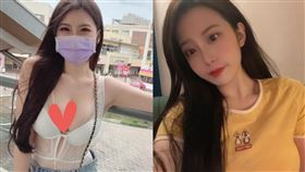 好害羞！百萬網紅穿透膚蕾絲逛街　內衣擋不住深邃UU，圖／翻攝自Yumi.k IG