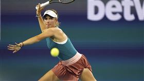 ▲16歲的捷克美少女Linda Fruhvirtova闖進邁阿密網賽16強。（圖／美聯社／達志影像）