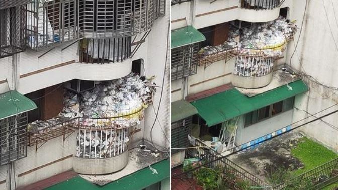 2千萬房長這樣　垃圾淹沒陽台全嚇壞