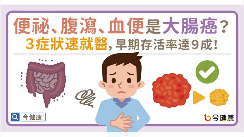 大腸癌早期存活率高　3症狀立即檢查