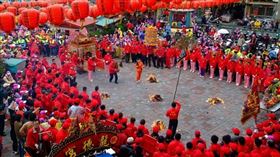 ▲此為遶境時到其他友宮時，聖母駕降舉辦之安營之儀式。（圖／主辦單位提供）