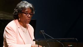 美國駐聯合國大使湯瑪斯-葛林斐德Linda Thomas-Greenfield。（圖／路透社／達志影像）