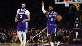 ▲湖人雙星詹姆斯（LeBron James）和戴維斯（Anthony Davis）。（圖／美聯社／達志影像）