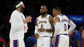 ▲湖人三巨頭績效不佳。（圖／美聯社／達志影像）