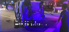 雲林,台中,車禍,自撞,精神不濟（圖／翻攝畫面）