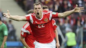 ▲2018世界盃，俄羅斯國家隊隊長久巴（Artem Dzyuba） 。（圖／達志影像／美聯社）