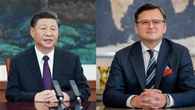 烏克蘭外長、中國外長、習近平／中國外交部官網、Dmytro Kuleba臉書