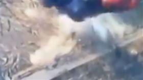 烏克蘭軍方空拍（圖／翻攝自烏克蘭國防部推特）