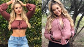  巨乳甜妹「一刀砍死」高壯男友！靠豔照吸200萬粉　友曝私下暴行 (圖/翻攝自克蘭妮IG)