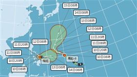 ▲今年第2號梅姬颱風生成，氣象局：對台灣無直接影響。（圖／翻攝自氣象局）

