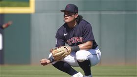 ▲張育成連3場比賽未敲安。（圖／美聯社／達志影像）