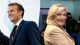 法國總統大選首輪投票由現任總統馬克宏（Emmanuel Macron）和極右派的瑪琳．雷朋（Marine Le Pen）出線，重演2017年大選中，親歐經濟自由派對上疑歐民族主義者的戲碼。（組圖／翻攝自Emmanuel Macron官方臉書、Marine Le Pen官方推特）