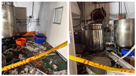 ▲新北市樹林發生一起氣爆意外，一名邱姓男子以殺菌壓力鍋煮珍珠時，疑過熱，壓力鍋爆開，邱男被噴飛，送醫後宣告不治。（圖／翻攝畫面）
