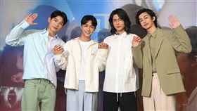 林上豪、石承鎬、鄭齊磊、李見騰出席《正負之間》記者會。（圖／CATCHPLAY+提供）