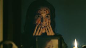 【越驚】劇照_陳可如將在片中以一幕「剝臉皮」畫面，繼【畫皮】、【整容液】後再度驚嚇全場。（圖／采昌提供）