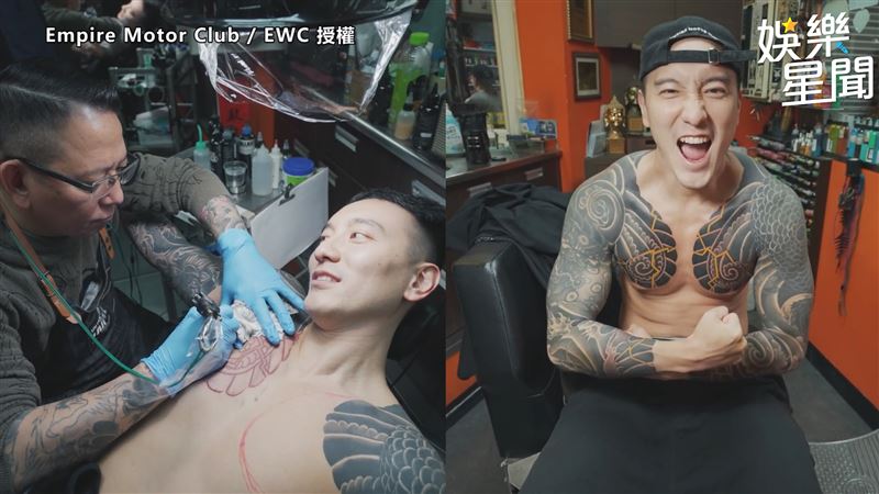 帥炸！王陽明雙胛九分袖刺青過程曝光