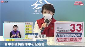 台中市0415疫情記者會。（圖／翻攝盧秀燕臉書）