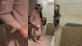 虛擬實境太真實!揮拍竟然有觸感 老爸擊中老婆渾然不知