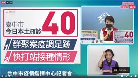 台中市0416疫情記者會。盧秀燕。（圖／翻攝畫面）