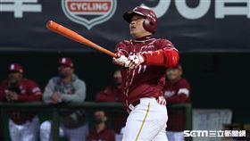 ▲樂天桃猿捕手林泓育。（圖／記者劉彥池攝影）