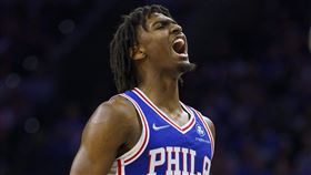 ▲麥克西（Tyrese Maxey）季後賽首戰狂轟38分。（圖／美聯社／達志影像）