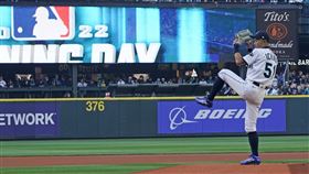 ▲鈴木一朗開球飆速136公里。（圖／美聯社／達志影像）