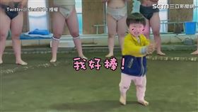 ▼▲萌娃獲得場上的勝利掌聲。（圖／Twitter@rien0514 授權）