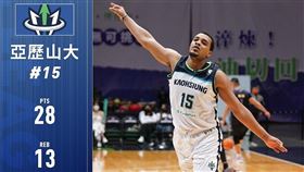 ▲台灣職籃T1高雄海神洋將亞歷山大攻下28分，率海神於例行賽封王。（圖／翻攝自T1 LEAGUE臉書粉專）