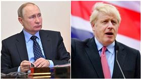 英國，俄羅斯，普丁，強生（合成圖／翻攝自普丁推特、強生臉書）