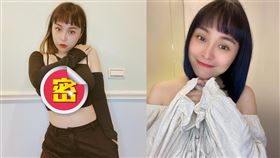 開水小姐試穿後發現自己太豐滿，南半球直接炸出。（圖／翻攝自開水小姐臉書）