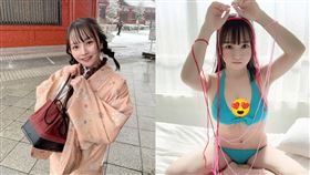 最兇蘿莉！147cm女星泳衣照瘋傳　「邪惡視角」洩春光（圖／翻攝自大嶋みくIG）
