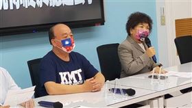 國民黨團記者室召開「總統特赦韓豫平、張淯森 是在消費國軍、討好國軍?」記者會。（圖／國民黨提供）