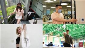 雲豹能源總經理趙書閔（左上）、副總經理譚宇軒（右上）以拍攝減碳行動影片，教大家平常每天就能節能減碳。圖/雲豹能源提供